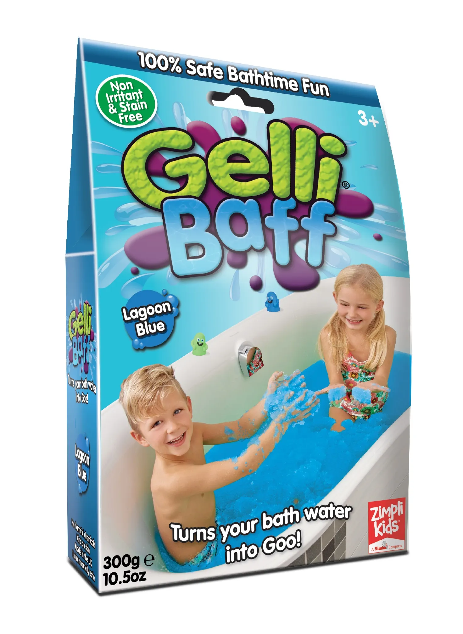 Zimpli Kids Gelli Baff Magiczny proszek do kąpieli Niebieski, 300 g