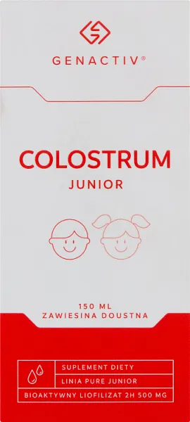 Colostrum Junior Genactiv, zawiesina doustna, suplement diety, 150 ml