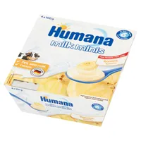 Humana Milk Minis deserek jogurtowy o smaku bananowym, 4 x 100 g