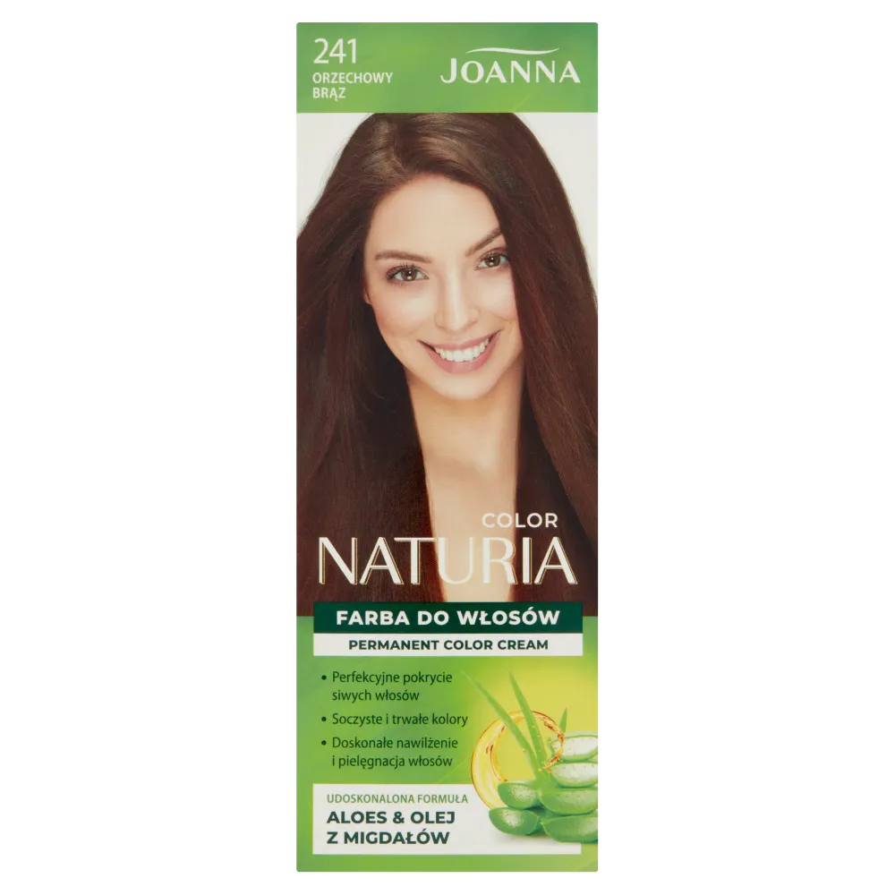 Joanna Naturia Color Farba do włosów nr 241 Orzechowy Brąz, utleniacz 60 g + farba 40 g