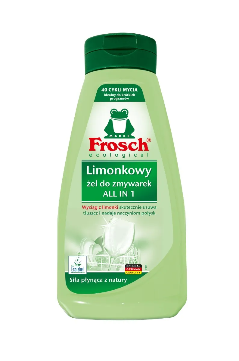 Frosch Żel do zmywarek All-in-one Limonkowy, 650 ml