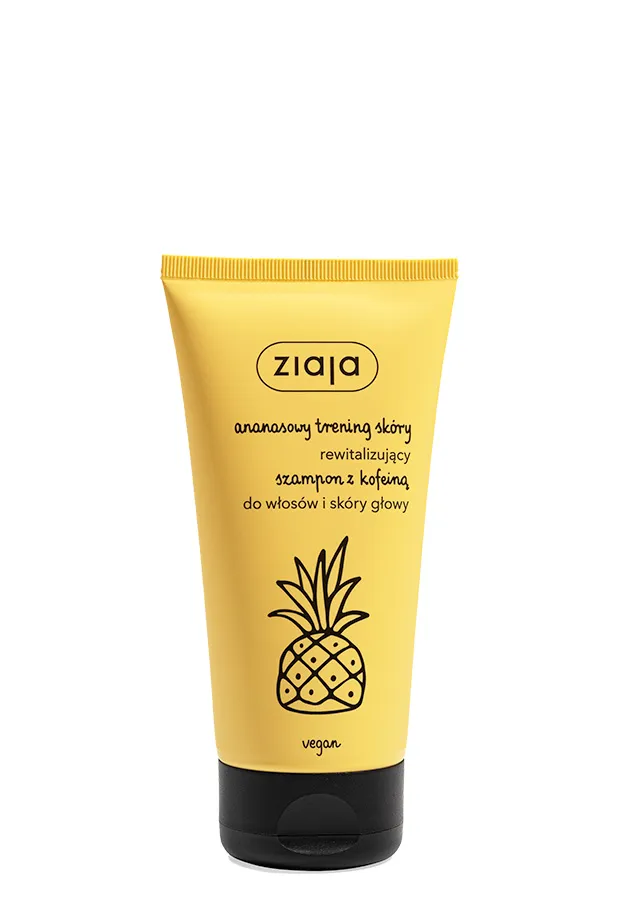 Ziaja Ananasowy Trening Skóry szampon rewitalizujący z kofeiną, 160 ml