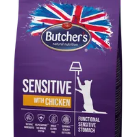 Butcher’s Functional Sensitve sucha karma z kurczakiem dla kotów z wrażliwym żołądkiem, 800 g