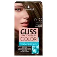 Schwarzkopf Gliss Color Farba do włosów do włosów nr 6-0 Naturalny jasny brąz, 1 szt.