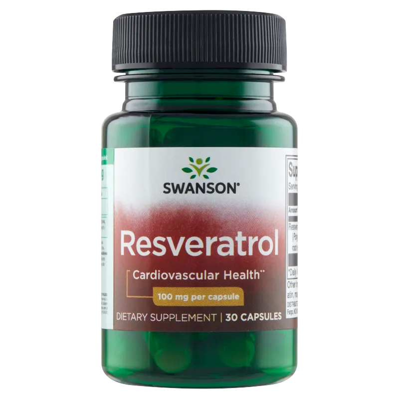 Swanson, Resveratrol, 100 mg, suplement diety, 30 kapsułek