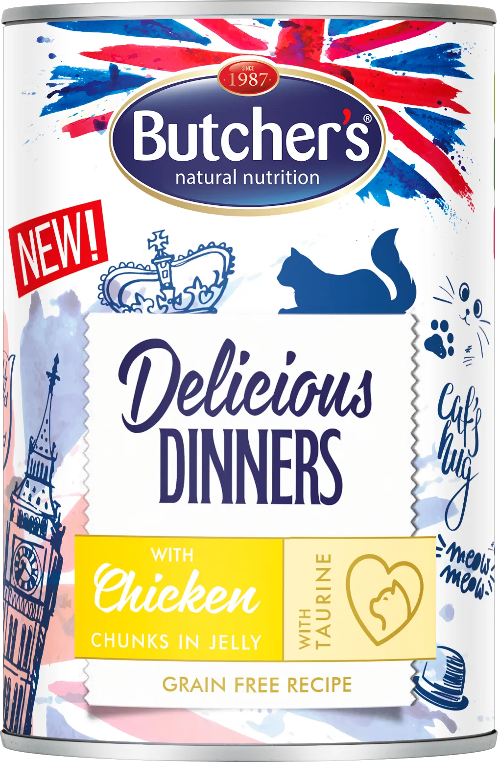 Butcher's Delicious Dinners Karma dla kota kawałki w galaretce z kurczakiem, 400 g