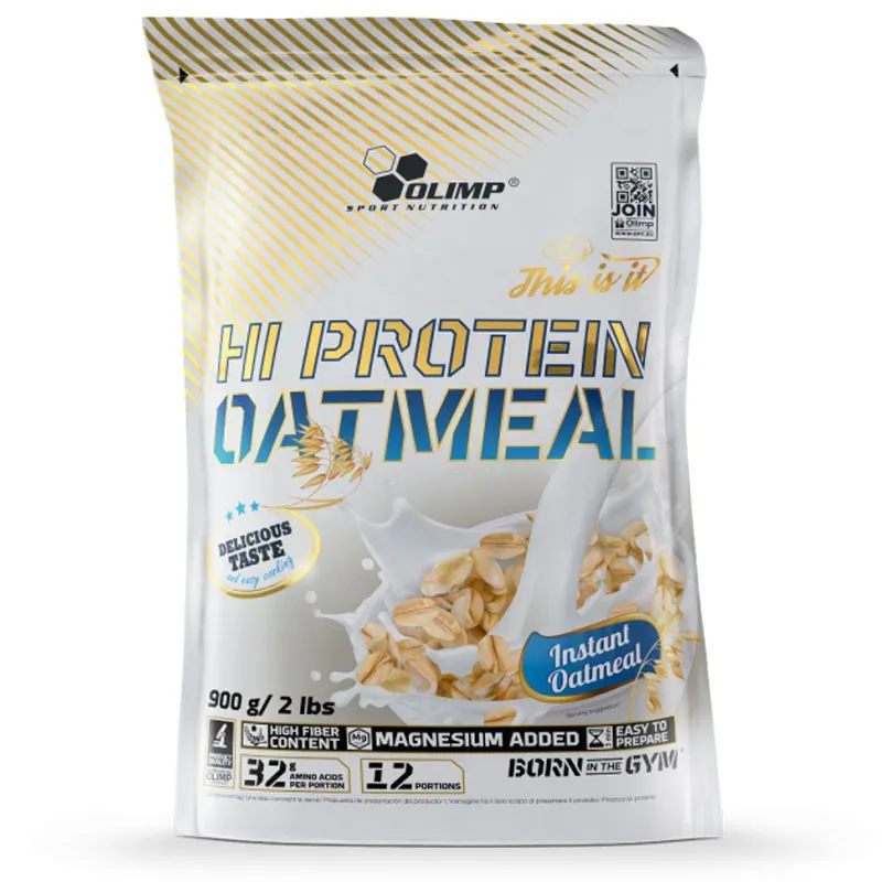 Olimp Hi Protein Oatmeal, owsianka wysokobiałkowa, smak neutralny, 0,9 kg