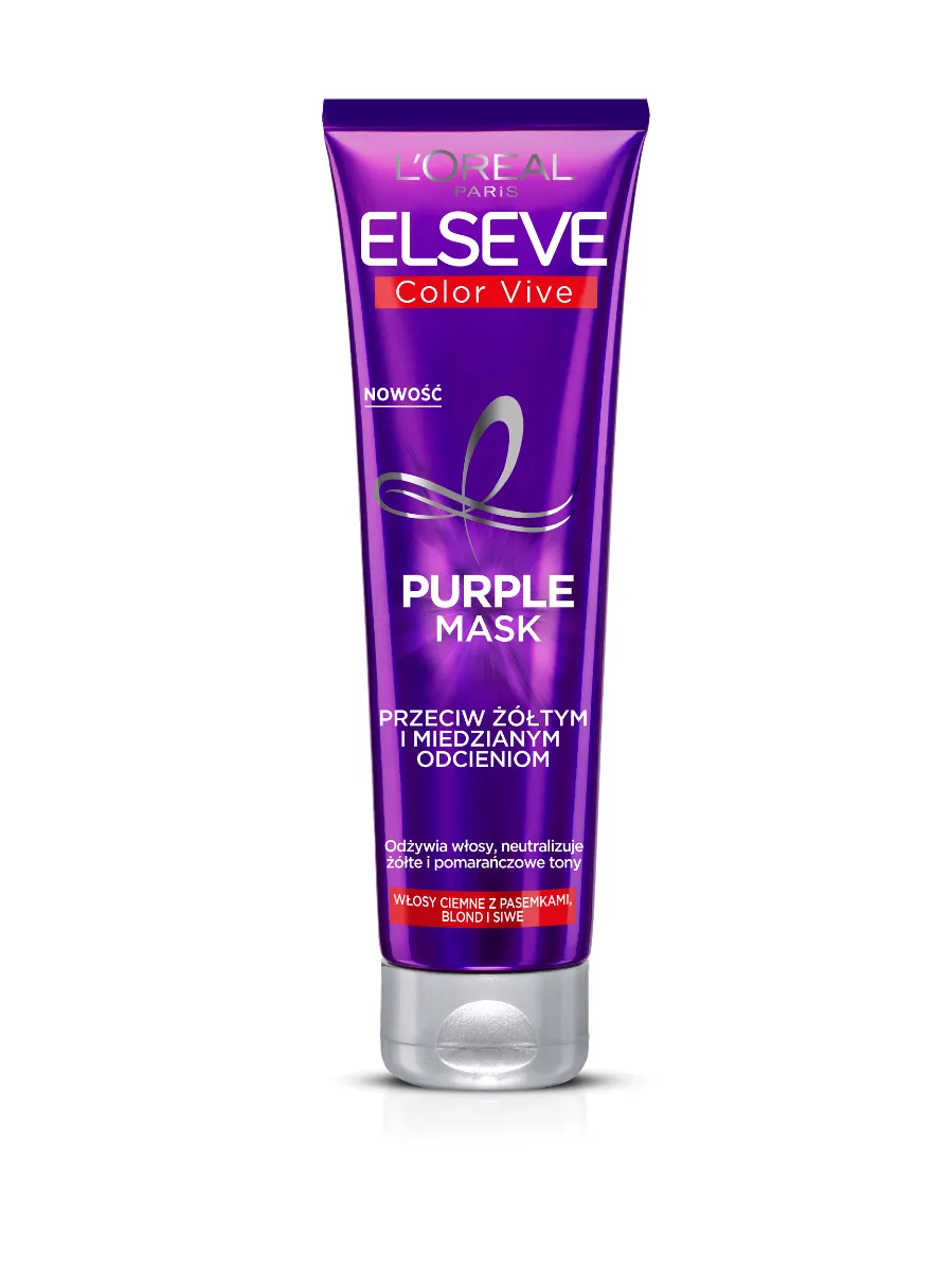 L`Oreal Paris Elseve Color-vive Purple Maska do włosów przeciw żółtym i miedzianym odcieniom, 150 ml