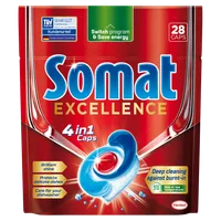 Somat Excellence 4 in 1 Kapsułki do zmywarki 4w1, 28 szt.