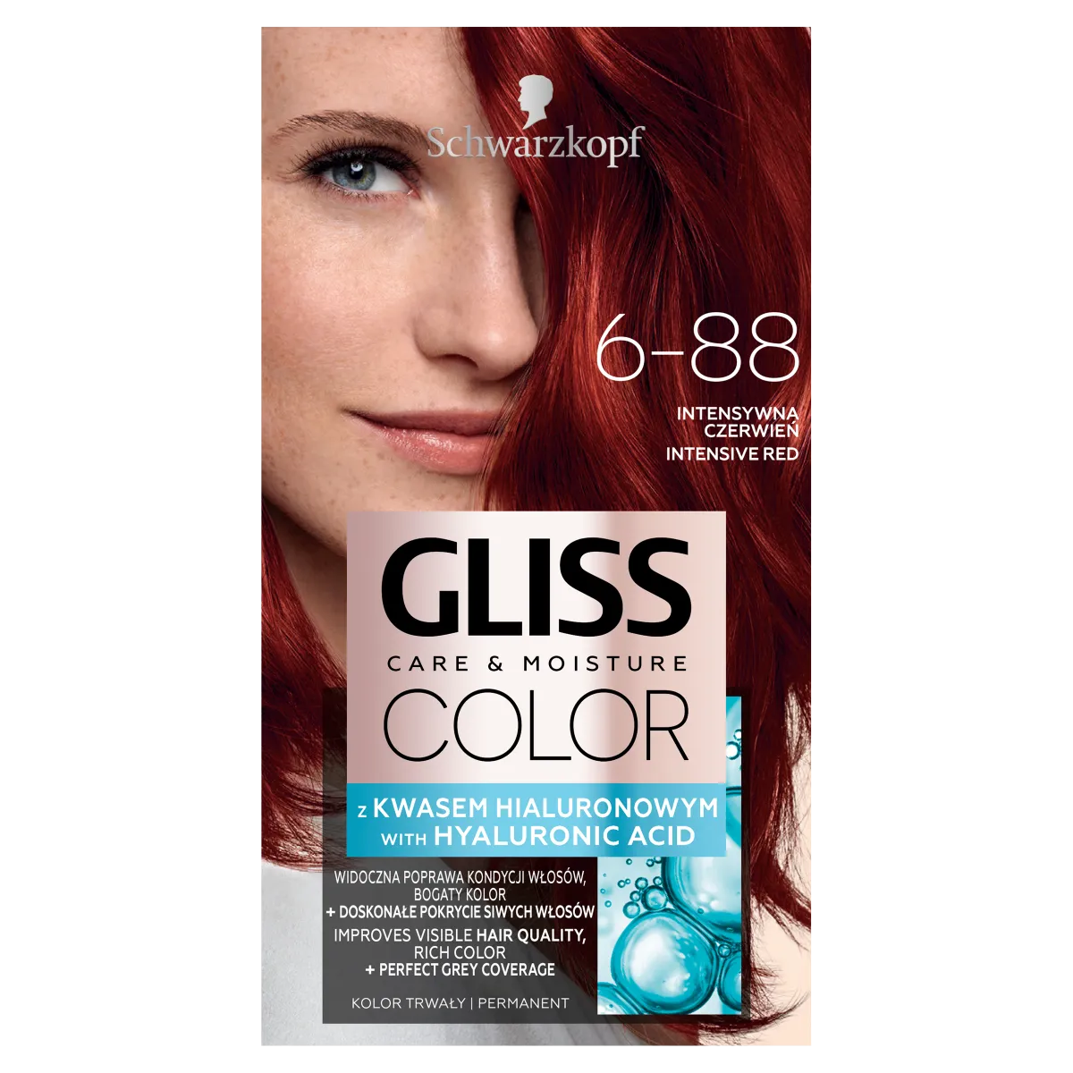 Schwarzkopf Gliss Color Farba do włosów nr 6-88 Intensywna czerwień, 1 szt.