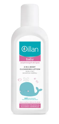 Oillan Baby - Płyn do mycia i kąpieli 2 w 1 dla skóry alergicznej, suchej i wrażliwej, 400 ml