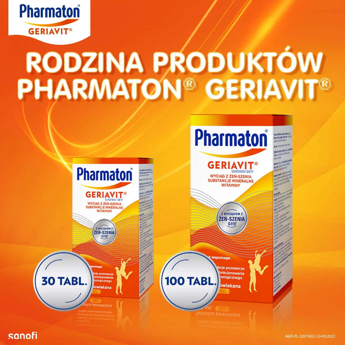 Pharmaton Geriavit, suplement diety, 30 tabletek powlekanych 