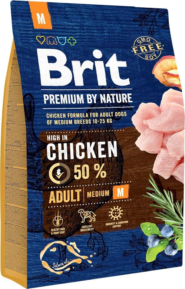 Brit Premium By Nature Adult Medium karma dla psów, 3 kg