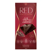 RED Delight Extra Dark Chocolate Czekolada ciemna bez cukru z 60% kakao, 100 g