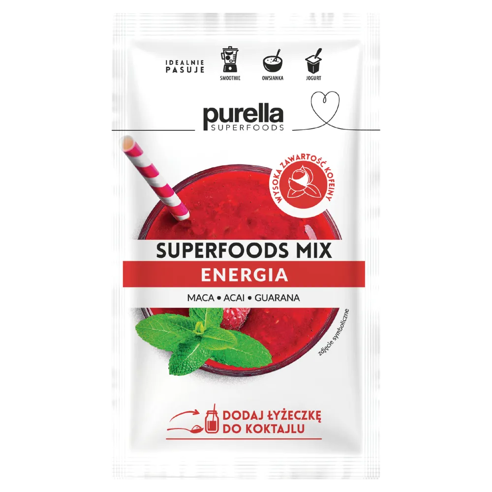 Purella Superfoods Mix Energia mieszanka macy acai i guarany, 40 g