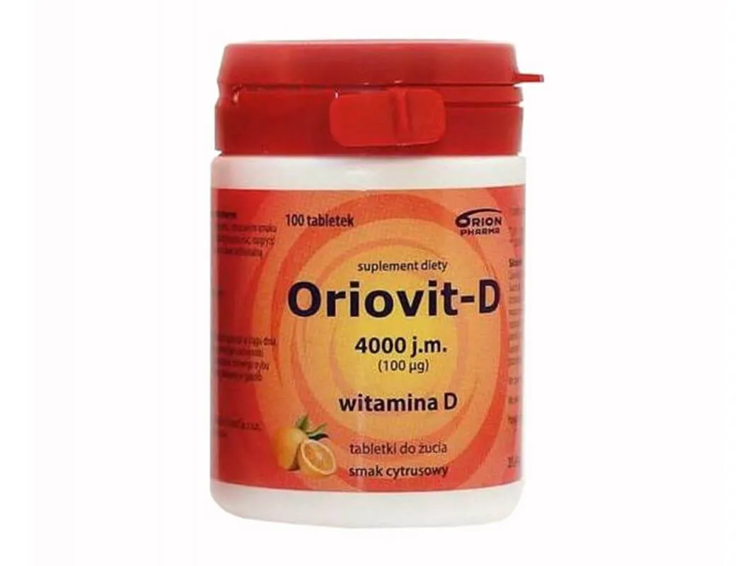 Oriovit-D 4000 j.m. (100 µg), suplement diety, 100 tabletek