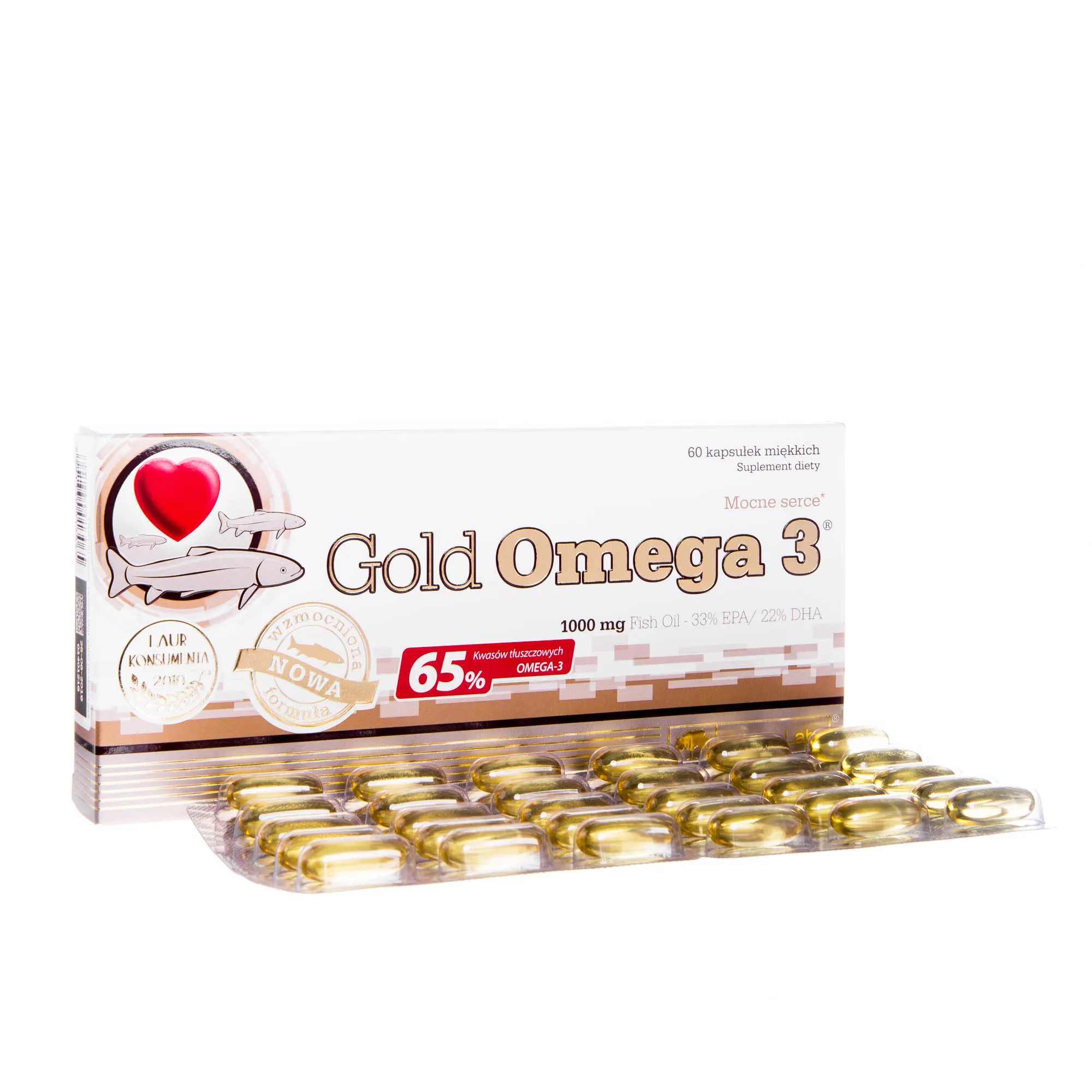 Olimp Gold Omega 3, 65 % kwasów tłuszczowych, suplement diety, 60 kapsułek