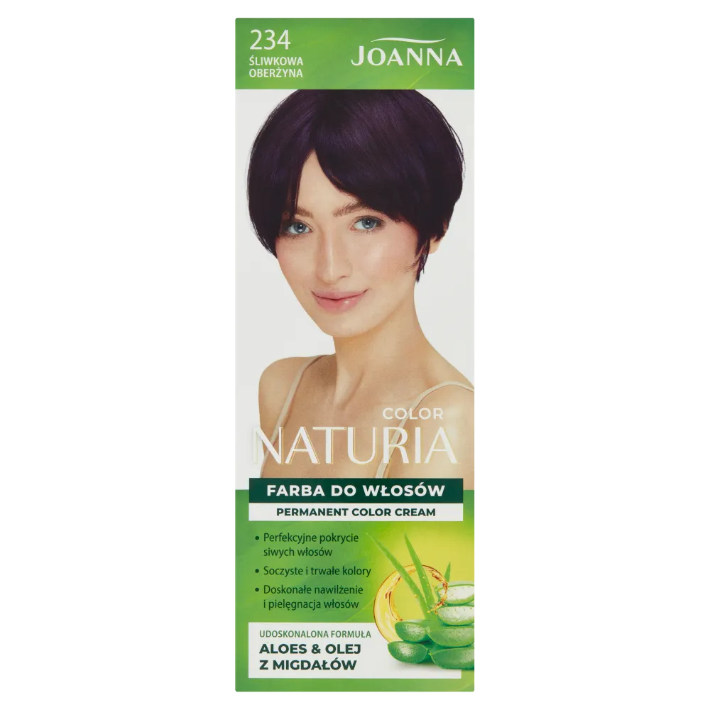 Joanna Naturia Color Farba do włosów nr 234 Śliwkowa Oberżyna, utleniacz 60 g + farba 40 g