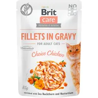 Brit Care Cat Pouches Fillets in Gravy Choice Chicken dla kotów, 85 g