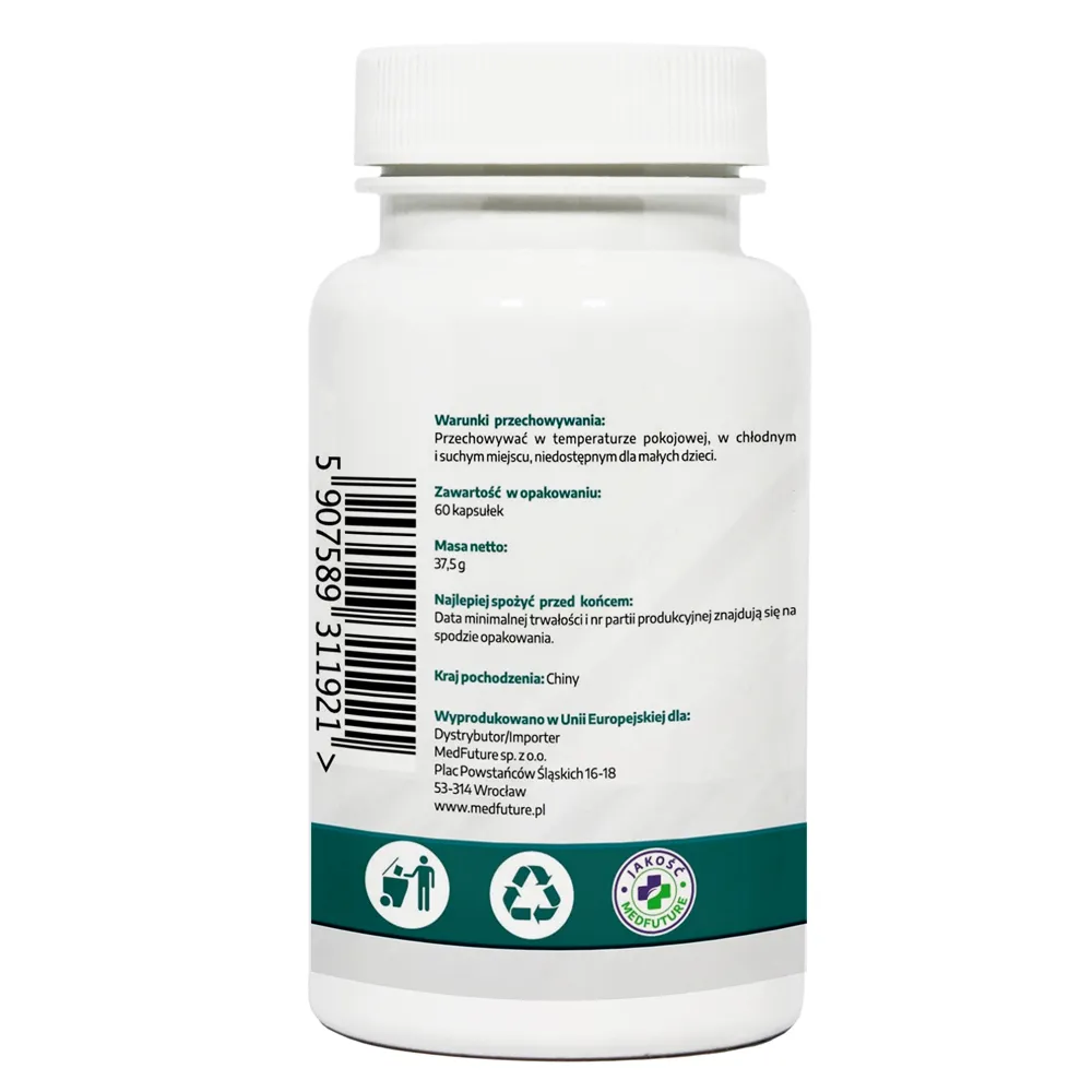 MedFuture  L-tryptophan 500 mg, 60 kapsułek 