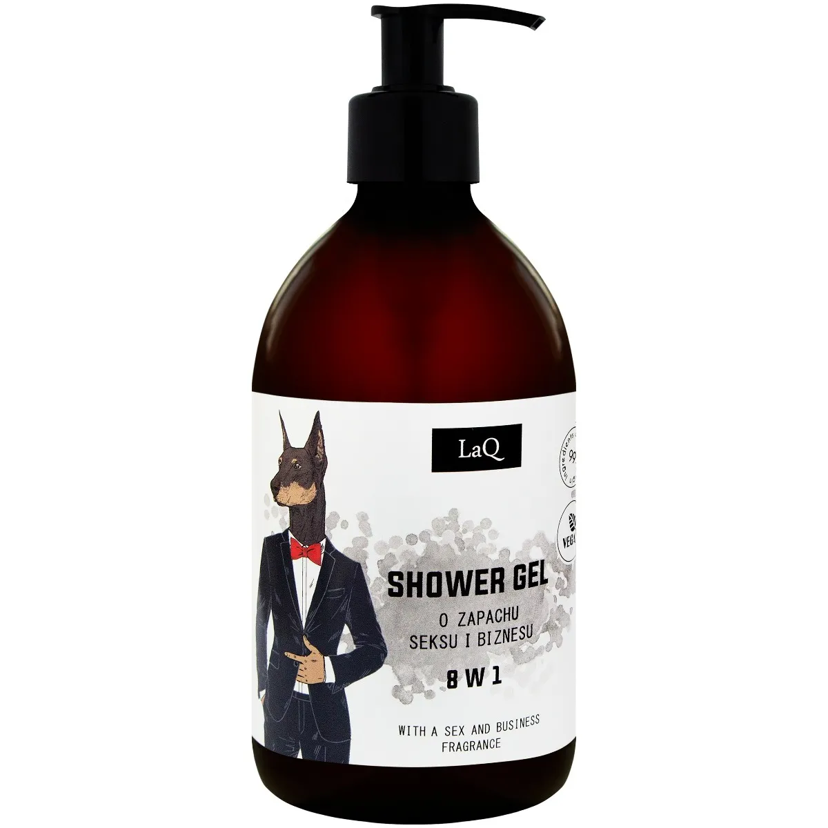 Zestaw Doberman:  Żel pod prysznic, 500 ml + szampon, 300 ml + olej do brody, 30 ml 