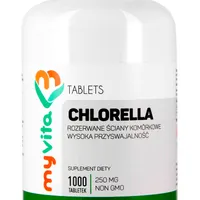 MyVita, Chlorella algi 250mg, rozerwane ściany komórkowe, suplement diety, 1000 tabletek