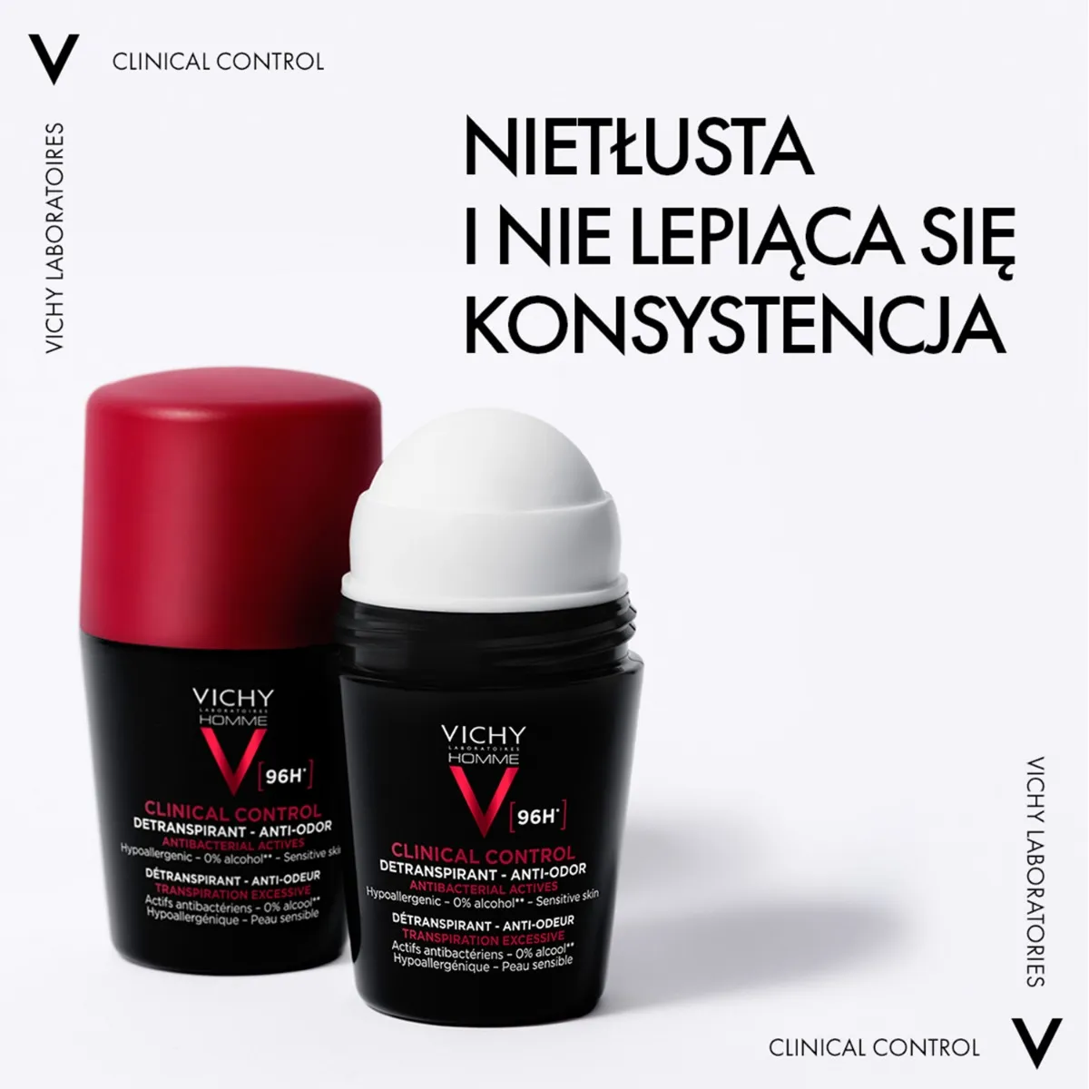 Vichy Homme Clinical Control 96 H Dezodorant roll-on, 50 ml 