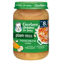 Gerber  Organic Plant-tastic jesienne warzywka z kaszą dla niemowląt, 190 g
