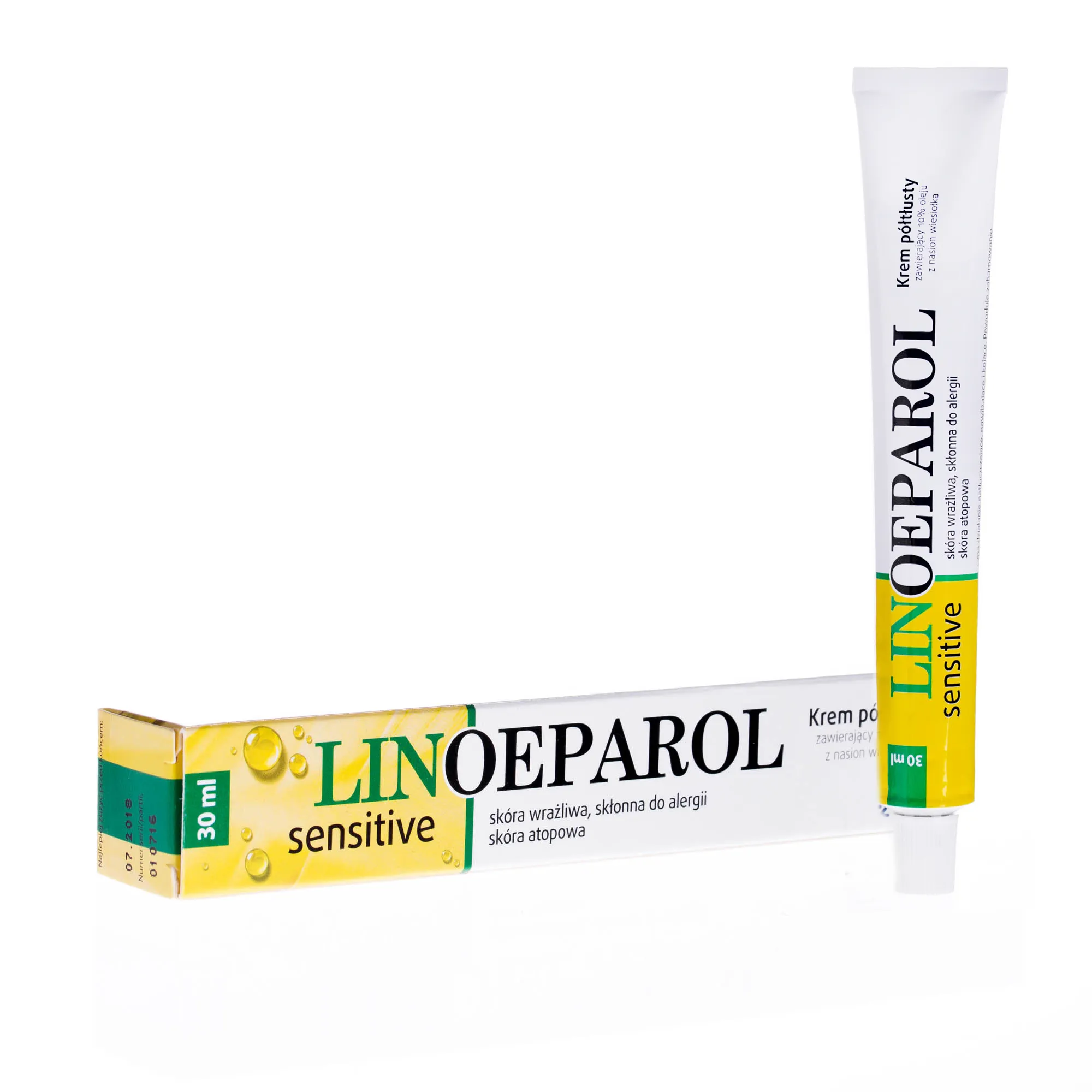 Linoeparol - krem półtłusty do skóry wrażliwej, skłonnej do alergii, 30 ml