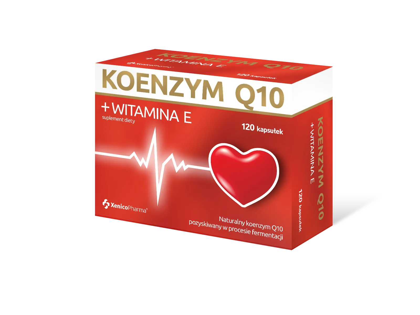 Koenzym Q10 + witamina E, suplement diety, kapsułka miękka, 120 sztuk