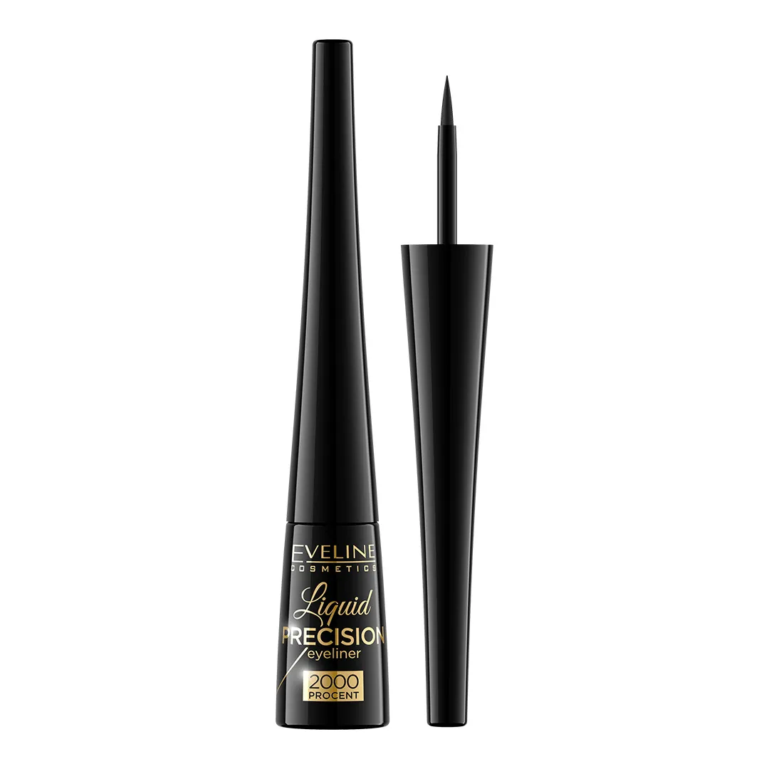 Eveline Cosmetics Liquid Precision Liner 2000 Procent eyeliner w płynie czarny, 4 ml
