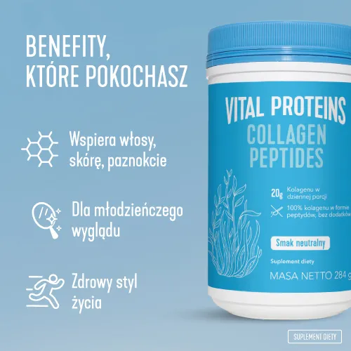 Vital Proteins Colagen Peptides Kolagen do picia, smak neutralny, suplement diety, 567 g 