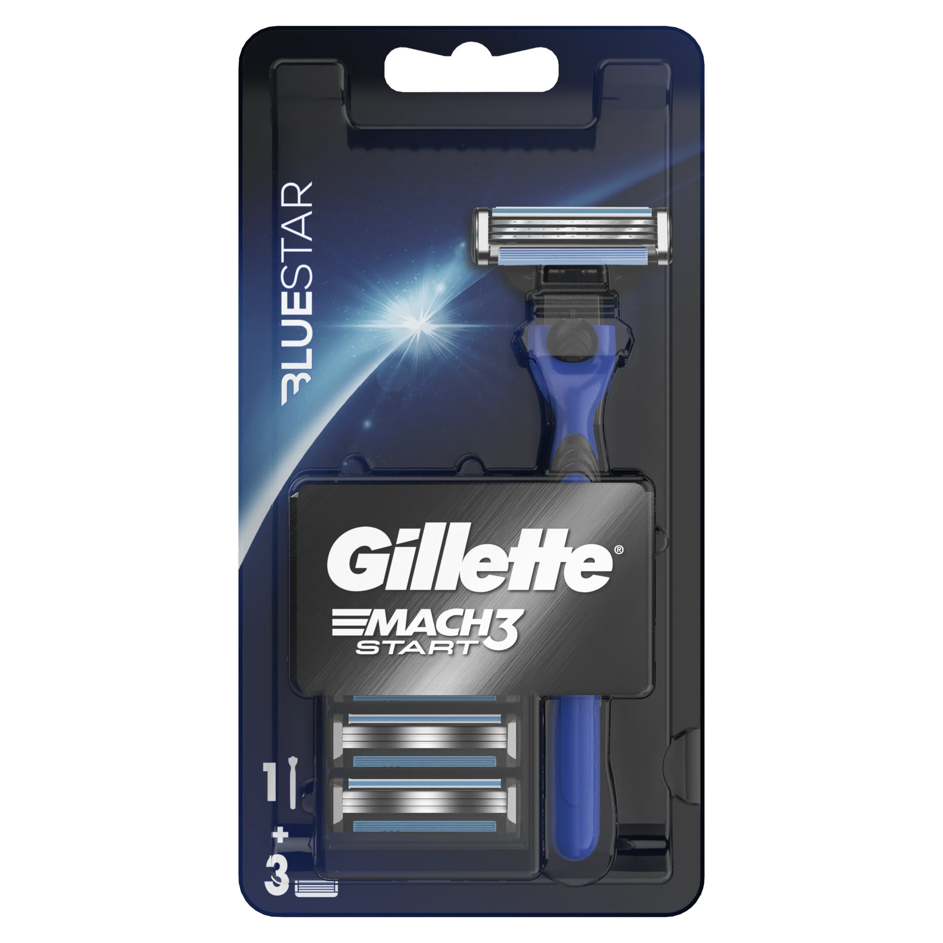 Gillette Match3 Start BlueStar maszynka do golenia + wkłady, 1 szt. + 3 ostrza