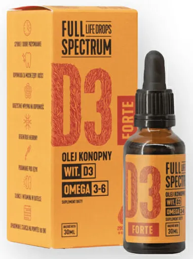 Full Spectrum D3 Forte olejek konopny, suplement diety, 30 ml