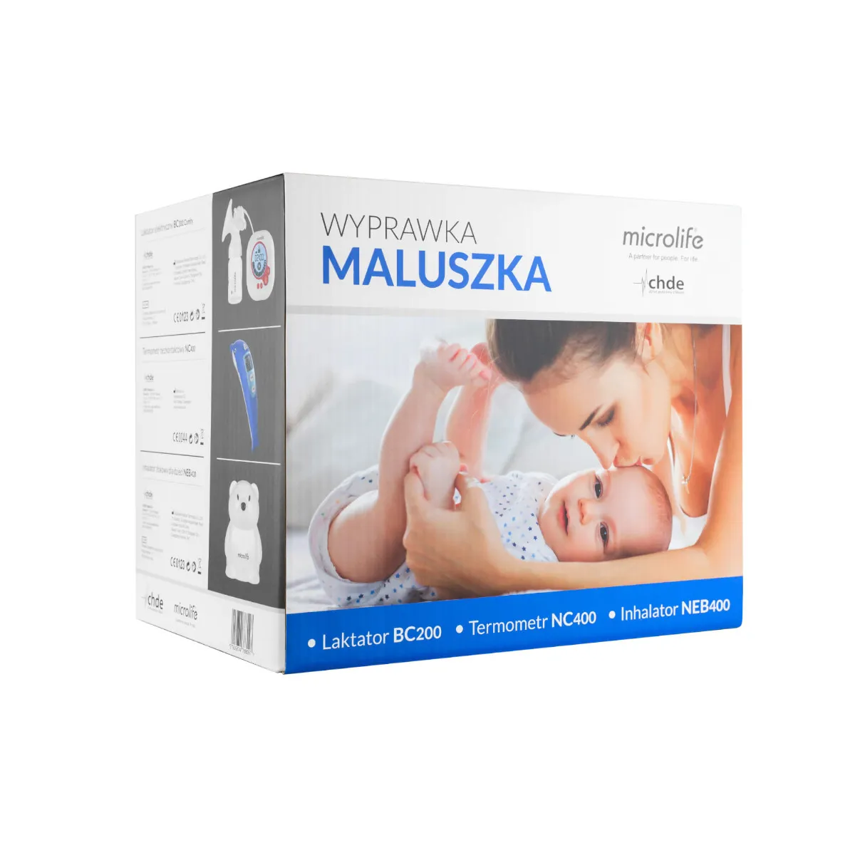 Microlife Wyprawka Maluszka, termometr NC 400 + inhalator NEB 400 + laktator BC 200 Comfy