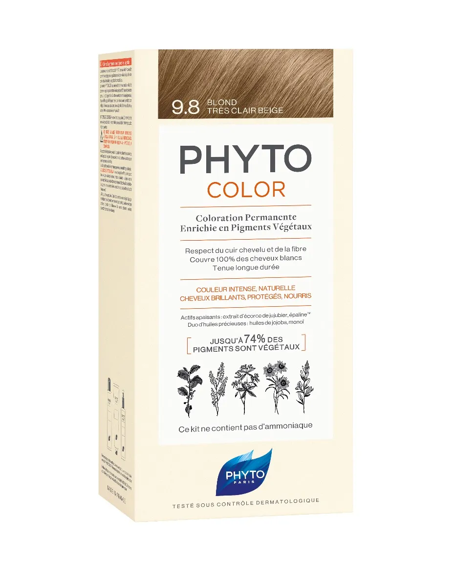 Phyto Phytocolor farba do włosów 9.8 Bardzo jasny beżowy blond, 112 ml