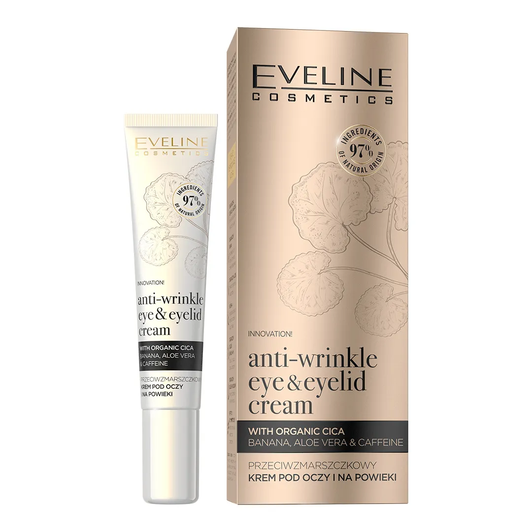 Eveline Cosmetics Organic Gold przeciwzmarszczkowy krem pod oczy i na powieki, 20 ml