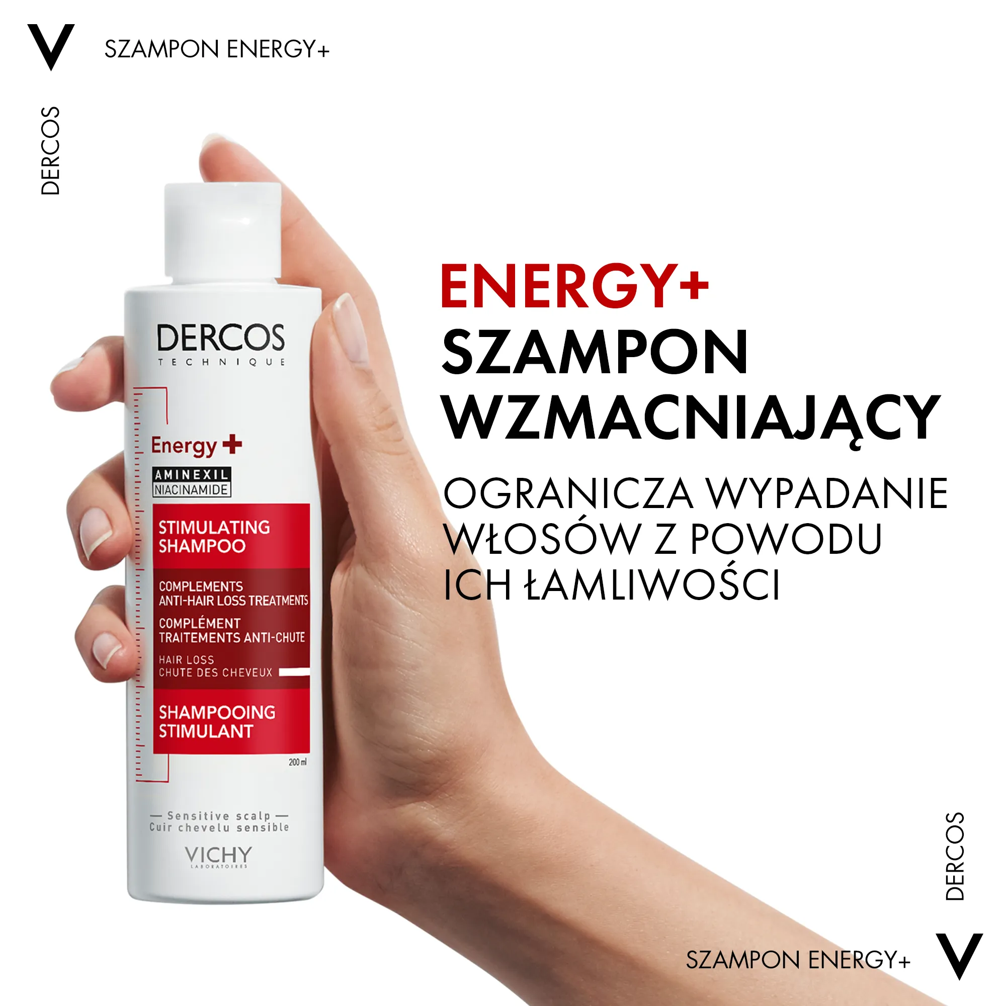 Vichy Dercos, szampon wzmacniający, 400 ml 
