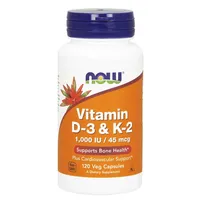 Now Foods Vitamin D3+K2, suplement diety, 120 kapsułek