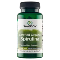 Swanson Spirulina organiczna certyfikowana, suplement diety, 180 kapsułek