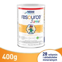 Resource Junior, proszek, odżywczy preparat dla dzieci po 1. roku życia,  smak waniliowy, 400 g