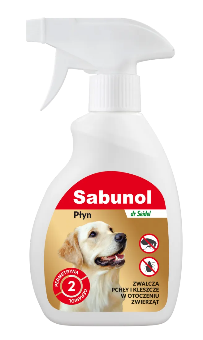 dr Seidel Sabunol Płyn do zwalczania pcheł w otoczeniu zwierząt, 250 ml