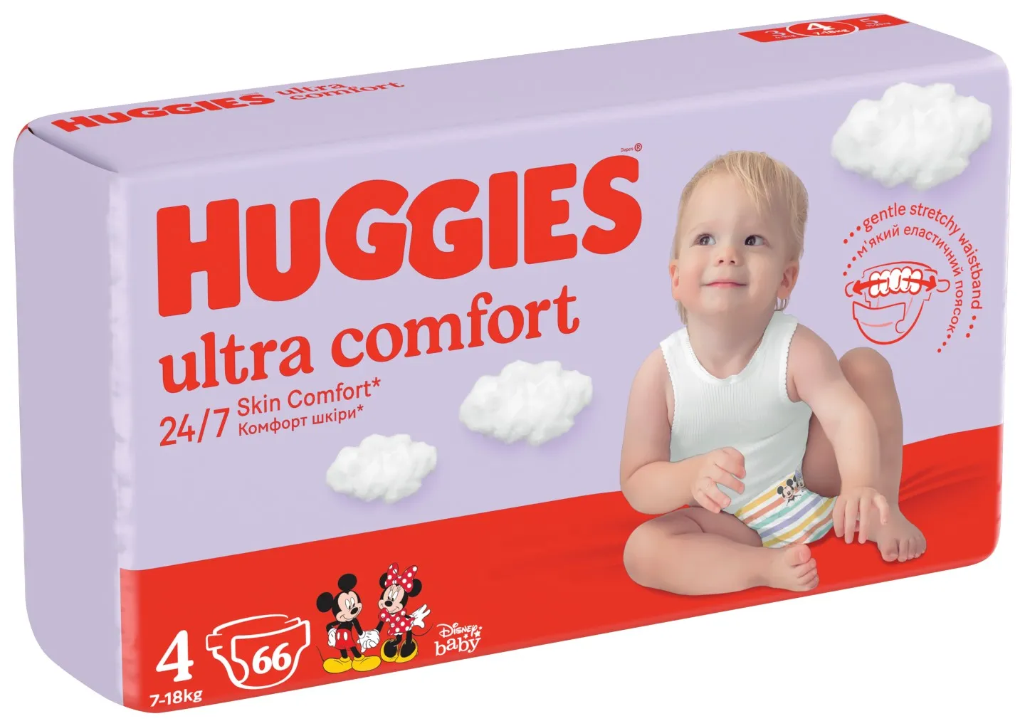 Huggies Ultra Comfort pieluchy rozmiar 4 Mega Pack, 66 szt.