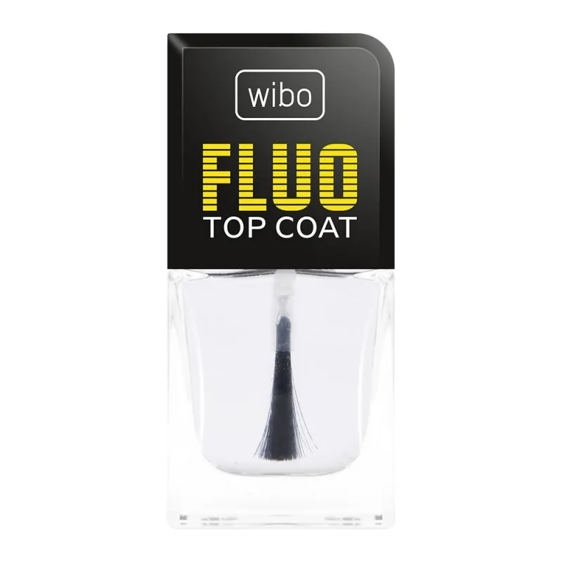 WIBO Fluo Top Coat Bezbarwny top do paznokci, 8,5 ml