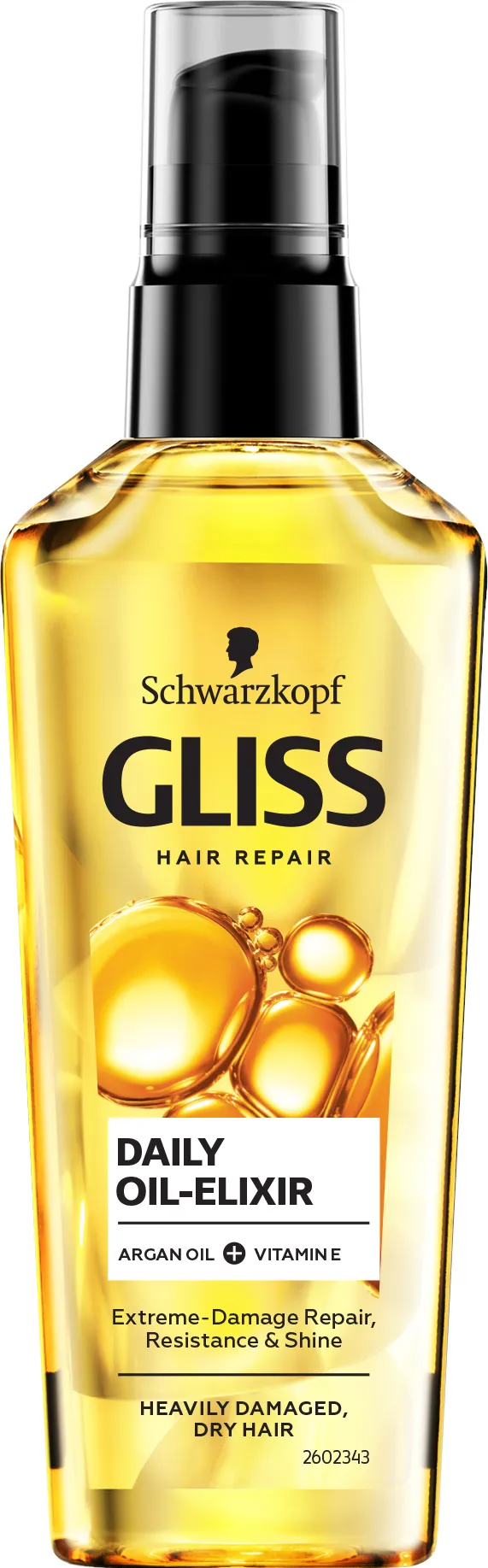 Schwarzkopf Gliss Kur Daily-Oil Elixir Olejek do włosów Olej arganowy & Witamina E, 75 ml