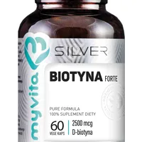MyVita Silver, Biotyna forte 2500mcg, suplement diety, 60 kapsułek