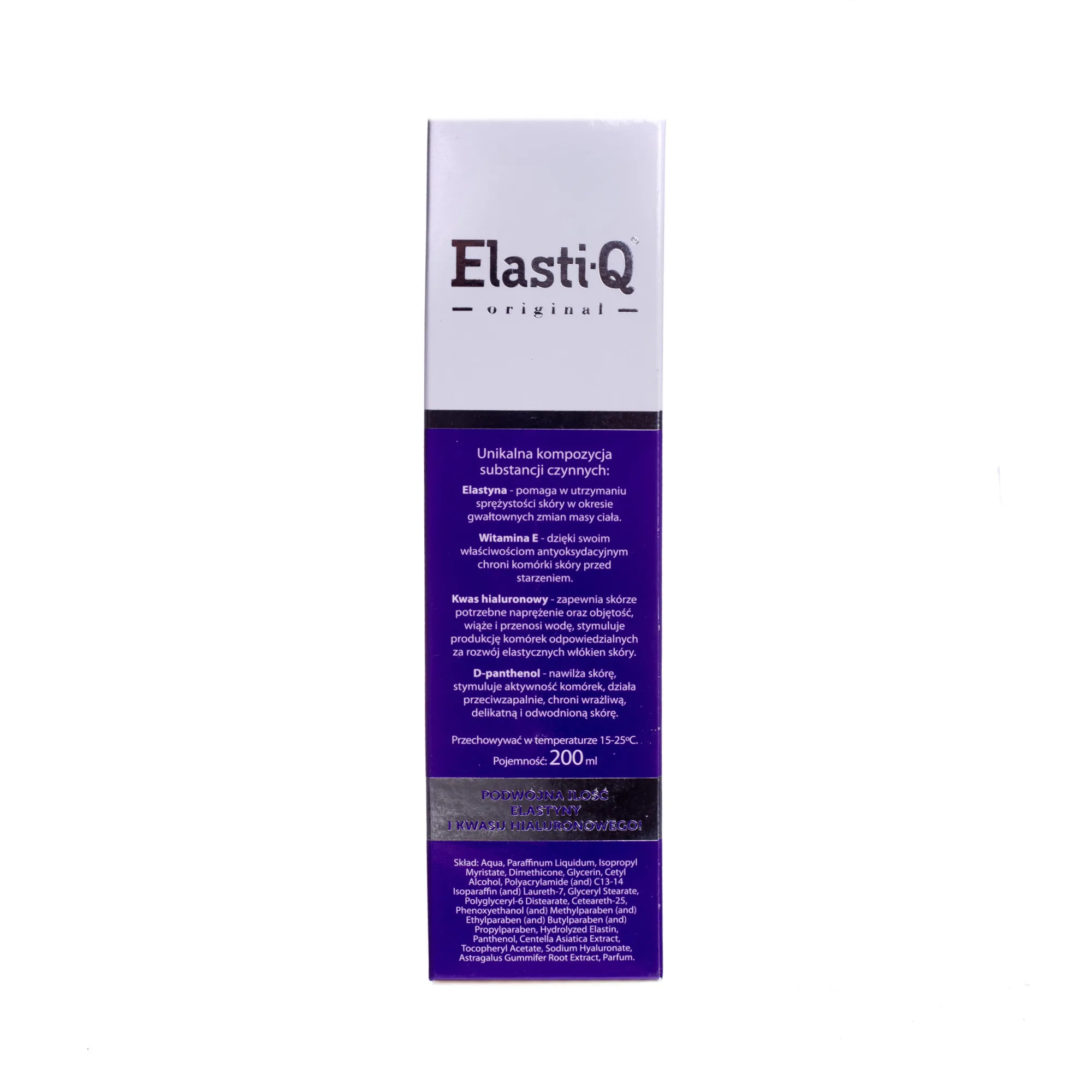 Elasti-Q Original, Krem do ciała zapobiegający rozstępom, dla kobiet w ciąży i po porodzie, 200 ml 