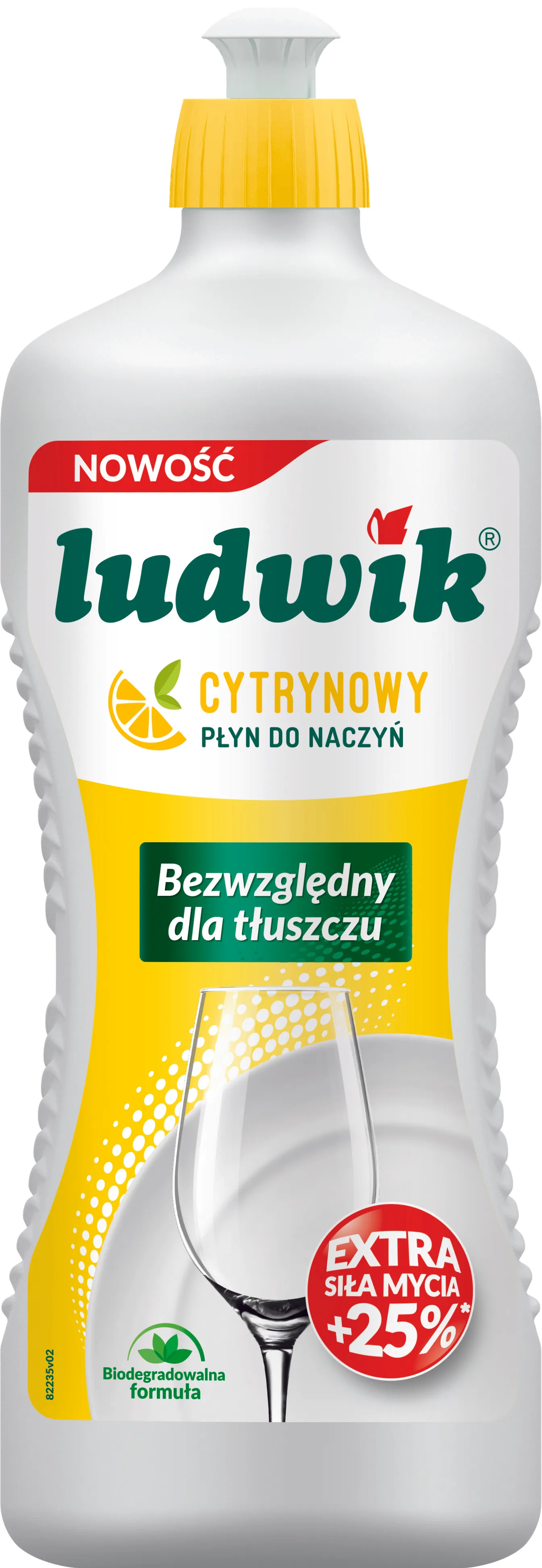 Ludwik Płyn do mycia naczyń cytrynowy, 900 g