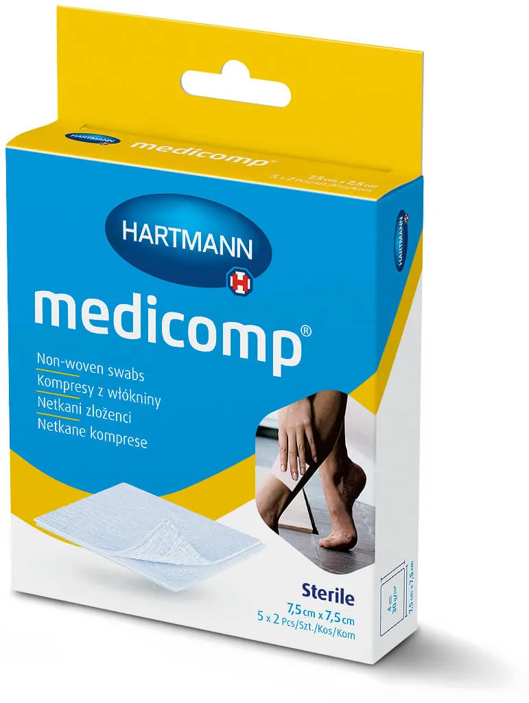 Kompresy Medicomp 7,5 x 7,5 cm, op. 5 x 2 szt.
