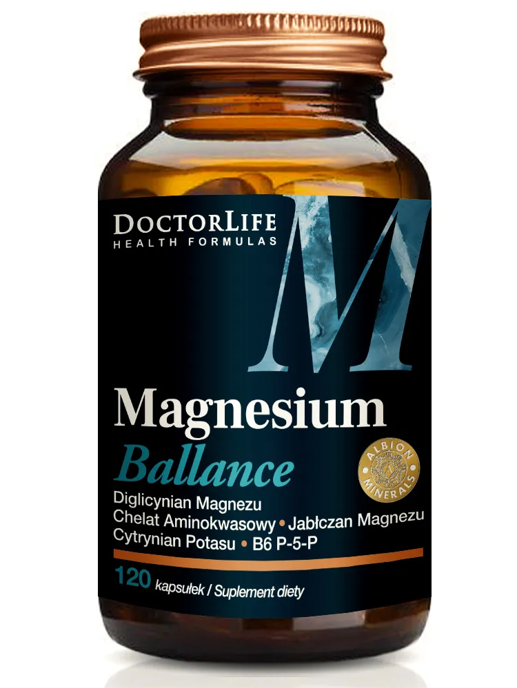 Doctor Life Magnesium Ballance B6, suplement diety, 120 kapsułek